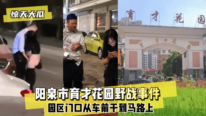 【驚天大瓜】陽泉市育才花園野戰事件~園區門口從車前干到馬路上~!